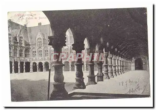 Liege Cartes postales Cour du palais de justice