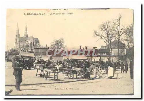 Chateauroux Cartes postales Le marche des tabacs