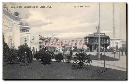 Belgique Belgie Liege Cartes postales Exposition universelle de Liege 1905 Jardin des Vennes (buffet restaurant