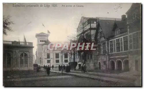 Belgie Belgique Cartes postales Exposition universelle de Liege 1905 Art ancien et Canada