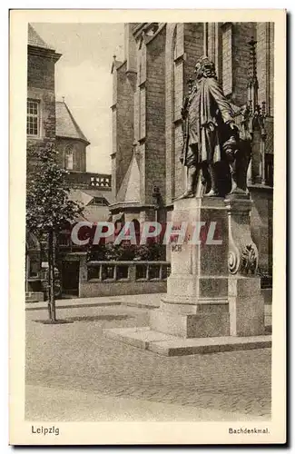 Allemagne Leipzig Cartes postales Bachdenkmal (statue de Bach)