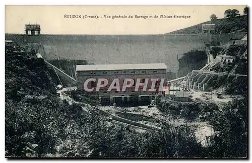 Eguzon Cartes postales Vue generale du barrage et de l&#39usine electrique
