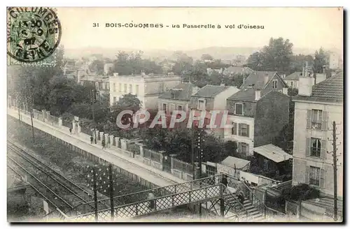 Bois Colombes Cartes postales La passerelle a vol d&#39oiseau