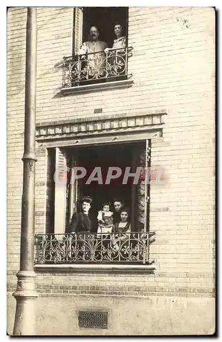 CARTE PHOTO Neuilly sur SEine (locataires a l&#39etage couple de 50 ans)