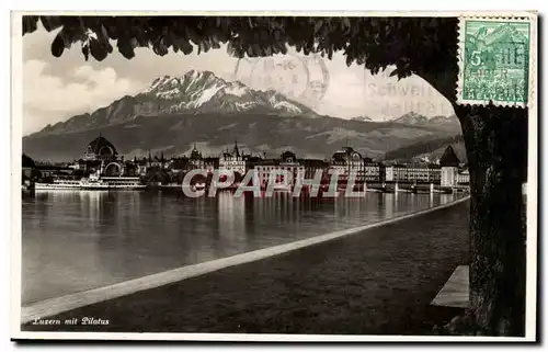 Suisse Cartes postales Luzern mit Pilatus