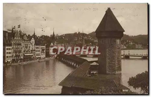 Suisse Luzern Cartes postales Kappelbrucke mit Wasserturm