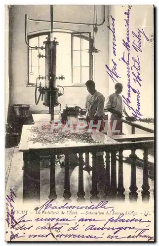Vichy Cartes postales La pastillerie de l&#39Etat Saturation des sucres d&#39orge TOP (petits metiers)