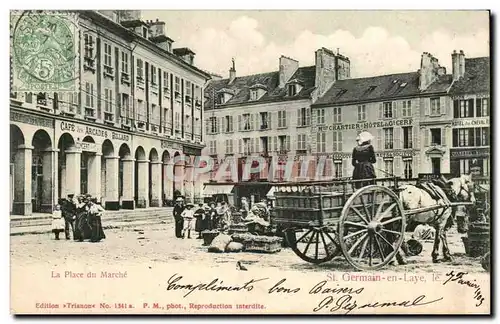 Cartes postales Saint Germain en Laye Place du marche TOP