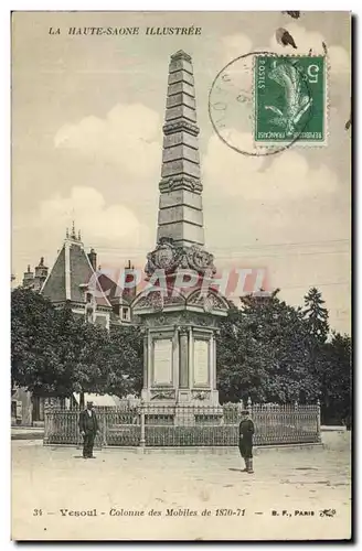 Vesoul Cartes postales Colonne des mobiles de 1870 1871