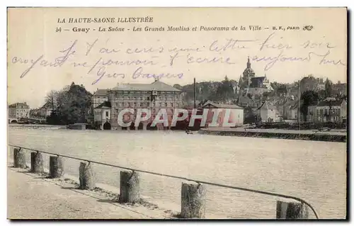 Gray Cartes postales Les grands moulins et panorama de la ville