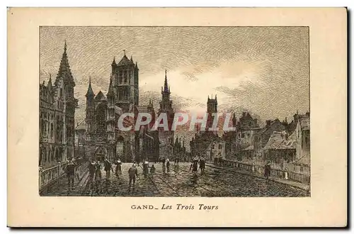 Belgique - Belgien - Belgium - Gent - Ghent Gand - Les Trois Tours - Cartes postales