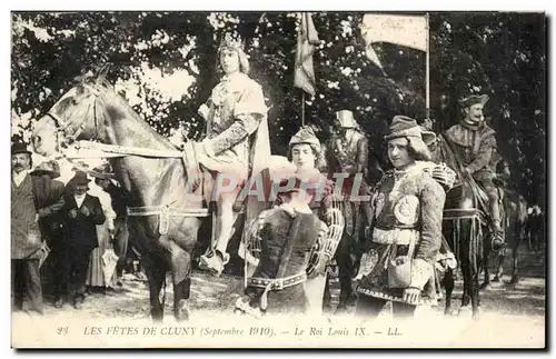 Cartes postales Les fetes de Cluny (septembre 1910) Le roi Louis IX