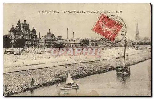 Bordeaux - Bateaux - Le Marche aux Pierres quqi de Paludale - Cartes postales