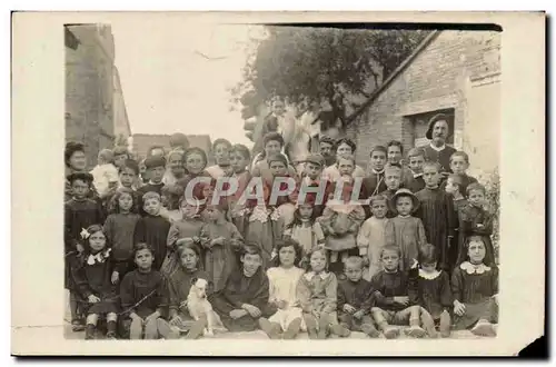 CARTE PHOTO Colonie enfants a Bedarieux (Herault)