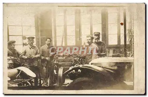 CARTE PHOTO Mecaniciens automobile (metiers)