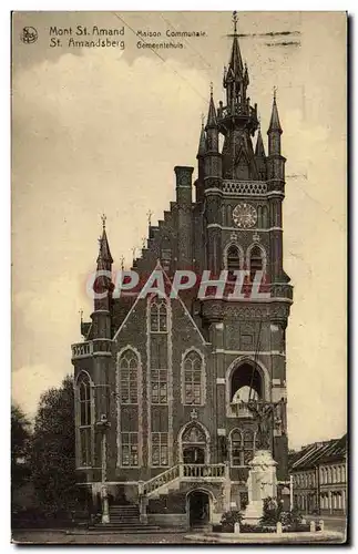 Belgie Belgique Cartes postales Mont Saint Amand Maison communale