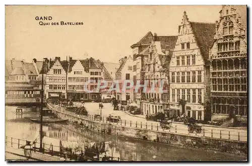 Cartes postales Belgique Gand Quai des Bateliers (publicite Maion bleue rue Ghislain)