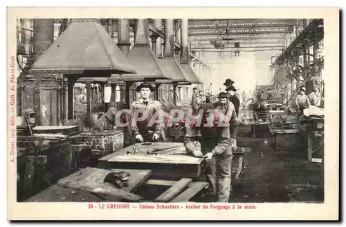 Le Creusot - Usines Schneider - Atelier de Forgeage a la main - Cartes postales