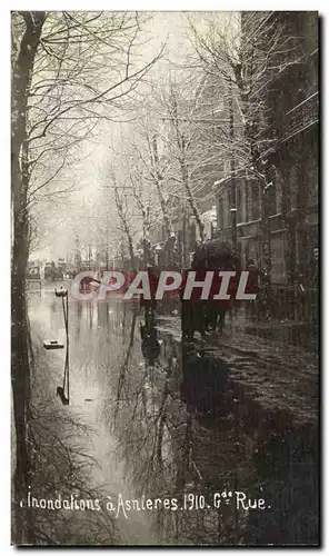 Asnieres Cartes postales Inondations Grande rue