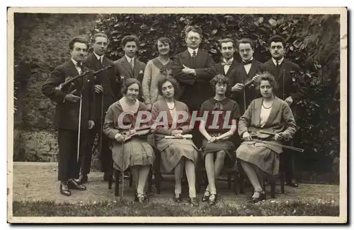 CARTE PHOTO Musiciens Violonistes (musique music)