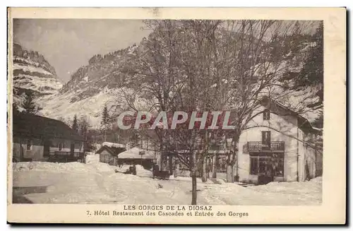 Cartes postales Les gorges de la Diosaz Hotel Restaurant des cascades et entree des gorges