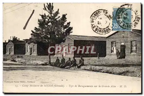 Camp militaire de Siouge Cartes postales Type de baraquements sur la grande allee