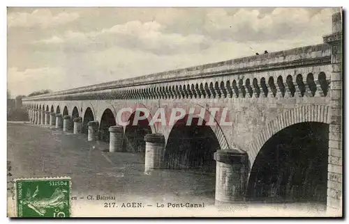 Cartes postales Agen Le pont canal