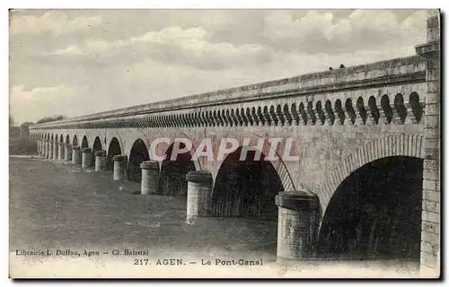 Cartes postales Agen Le pont canal