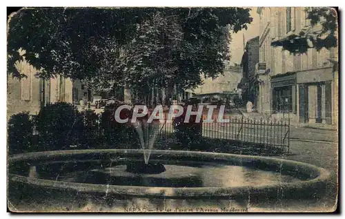 Cartes postales Nerac Le jet d&#39eau et l&#39avenue Mondenard