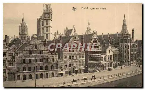 Cartes postales Gand Quai aux herbes