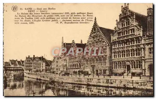 Cartes postales Belgique Gand Quai aux herbes