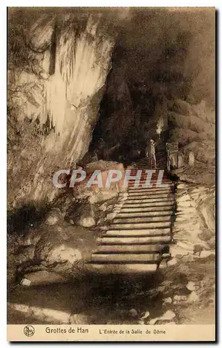 Cartes postales Belgique Grottes de Han L&#39entree de la salle du dome