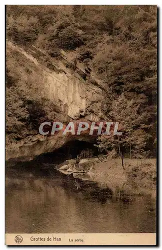 Cartes postales Belgique Grottes de Han La sortie