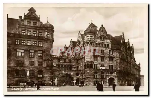 Cartes postales leipzig Rathaus mit Stadthaus