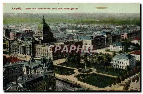 Allemagne - Deutschland - Leipzig - Blick vom Rathausturm nach dem Reichsgericht - Cartes postales