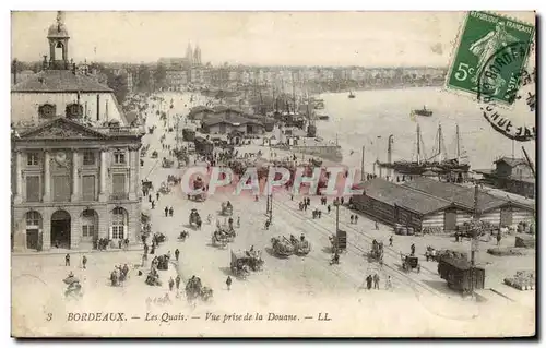 Cartes postales Bordeaux Les quais Vue prise de la douane