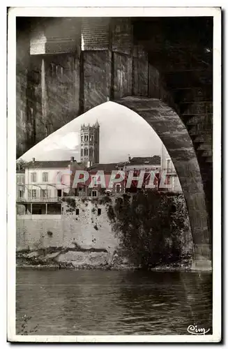 Cartes postales Villeneuve sur Lot Vue du clocher Ste Catherine prise du pont Neuf