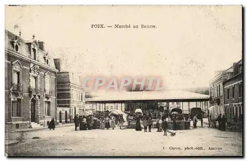 Cartes postales Poix Marche au beurre TOP