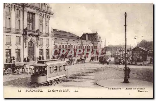 Cartes postales Bordeaux La gare du Midi Tramway