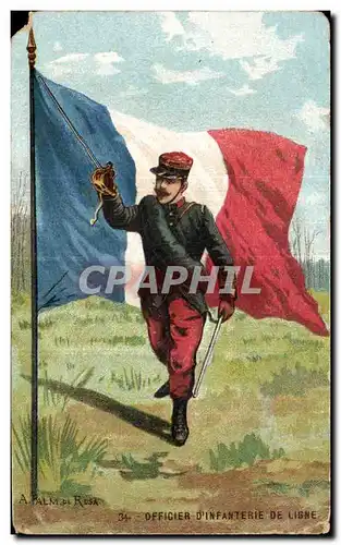 Cartes postales Militaria Officier d infanterie de ligne Soldat