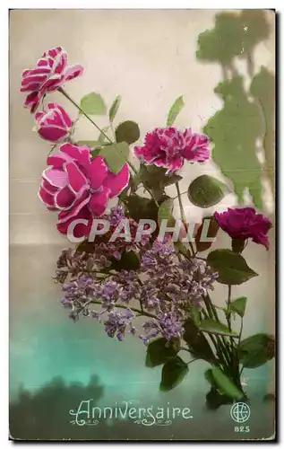 Cartes postales Fantaisie Fleurs Anniversaire