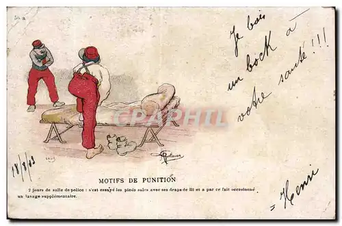 Cartes postales Motifs de Punition Militaria