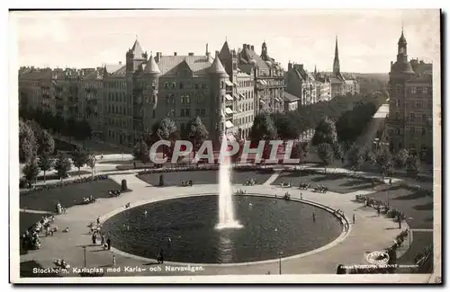 Cartes postales Stockholm Karlaplan mod Karia och Narvavagen Suede Sweden