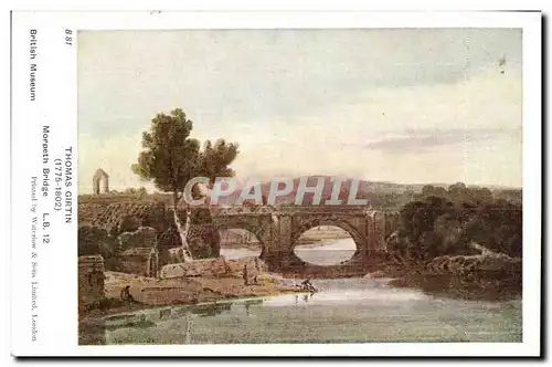 Cartes postales Thomas Girtin Morpoth Bridge