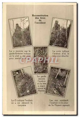 Cartes postales Reconstitution des lieux de I accident