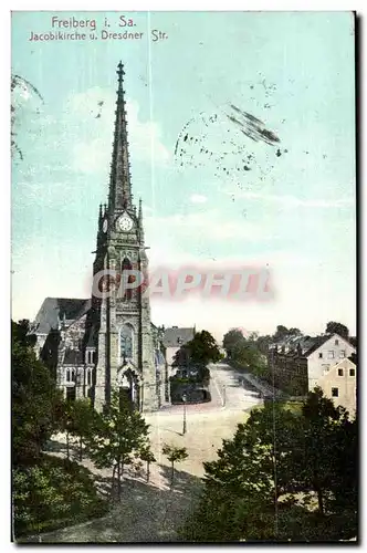 Cartes postales Freiberg i Sa Jacobikirche u Dresdner Str