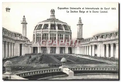 Cartes postales Exposition Universelle et Internationale Gand La Section Belge et le Done Central