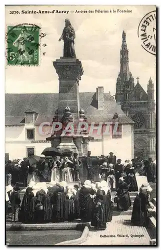 Cartes postales Sainte Anne d Auray Arrivee des Pelerins a la Fontaine