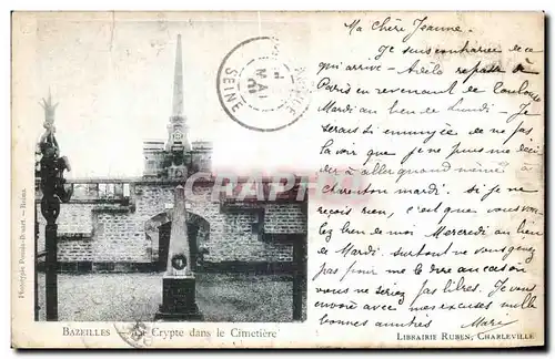 Cartes postales Bazeilles La Crypte dans le Cimetiere Militaria