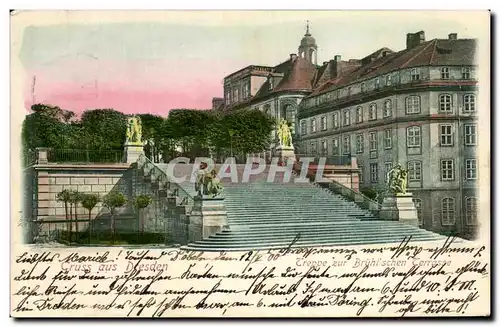 Cartes postales gruss aus Dresden Treppe zur Bruhi schen Terrasse